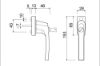 Afbeeldingen van Draai kiep raamgreep SKG** type 812 F1 7X32MM