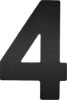 Afbeeldingen van OXLOC Huisnummer RVS zwart cijfer nr. 4