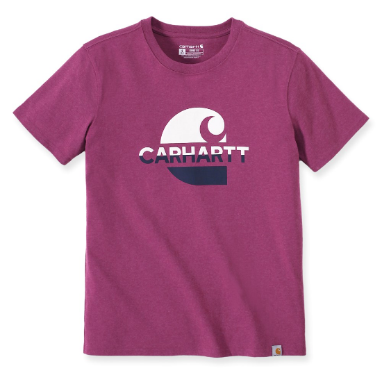 Afbeeldingen van CARHARTT T-shirt Loose Fit met grafische print dames 105738 magenta agate M