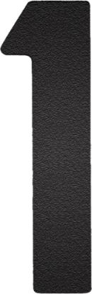 Afbeeldingen van OXLOC Huisnummer RVS zwart cijfer nr. 1