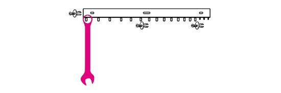Afbeeldingen van BETA Wandhouder S42/17 t.b.v. 17 ringsteeksleutels