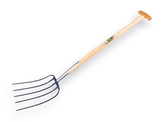Afbeeldingen van ATLAS Mestvork 5-tands blauw met T-steel 85CM