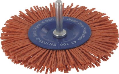 Afbeeldingen van ROTEC Rondborstel op stift 6MM nylondraad K80 100X1,2MM