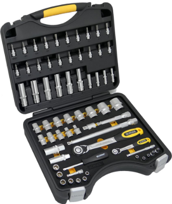 Afbeeldingen van IRONSIDE Dopsleutelset ¼"+½" 65x