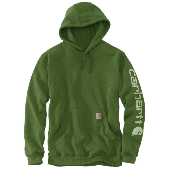 Afbeeldingen van CARHARTT Hoodie logo sleeve K288 arborvitae heather M