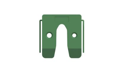 Afbeeldingen van GEBR. BODEGRAVEN Uitvulplaatje KS groen met stelpootjes 10MM 50X50MM