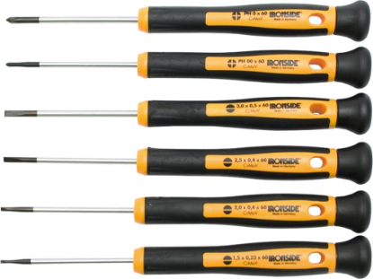 Afbeeldingen van IRONSIDE Precisieschroevendraaierset SL+PH 6x