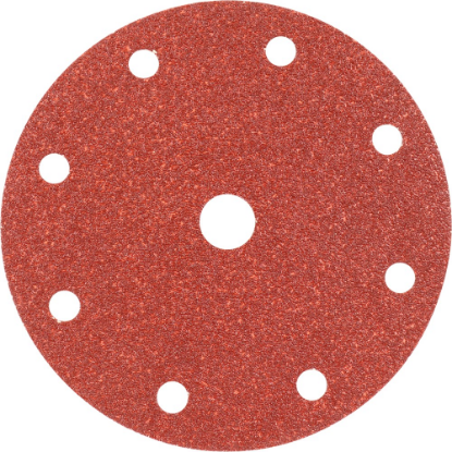 Afbeeldingen van KELFORT Klitschuurschijf rood 9-gat 150MM K60 10x