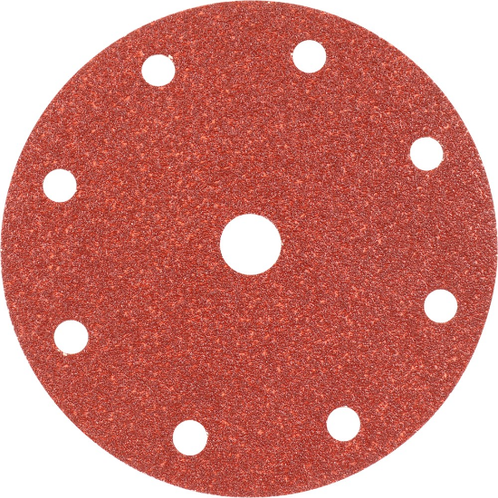 Afbeeldingen van KELFORT Klitschuurschijf rood 9-gat 150MM K60 10x