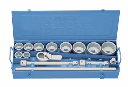 Afbeeldingen van GEDORE Dopsleutelset 1" D 21 EMU-10 UD-profiel 36-80MM 15x
