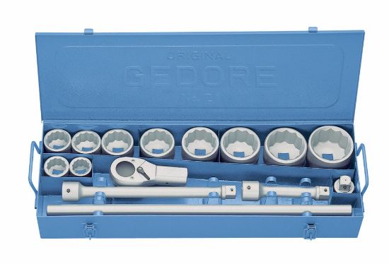 Afbeeldingen van GEDORE Dopsleutelset 1" D 21 EMU-10 UD-profiel 36-80MM 15x