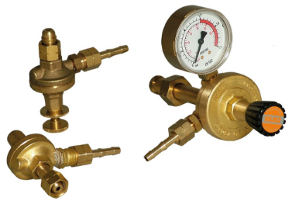 Afbeeldingen van Drukregelaar propaan met manometer ⅜"L 21,8L