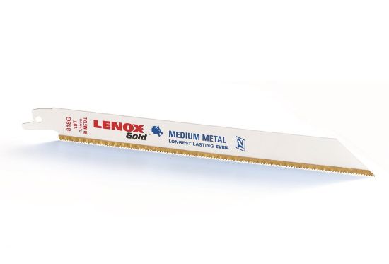 Afbeeldingen van LENOX Reciprozaagblad gold POWER ARC 824G 203X19X0,9MM 24 TPI 5x