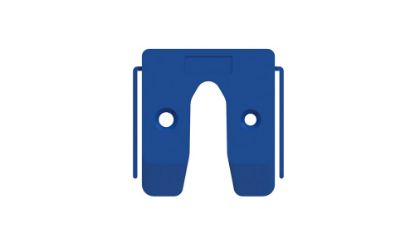 Afbeeldingen van GEBR. BODEGRAVEN Uitvulplaatje KS blauw met stelpootjes 4MM 50X50MM