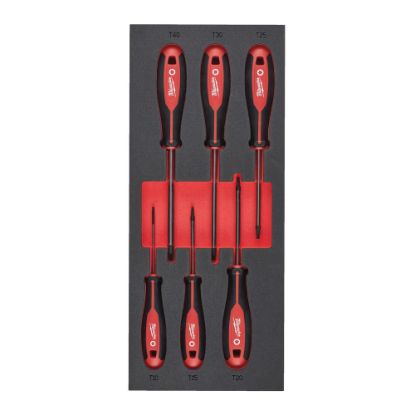 Afbeeldingen van MILWAUKEE Schroevendraaierset TX in foam inlay 6x