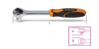 Afbeeldingen van BETA Omschakelbare ratel ½" 72-tands 920/55X