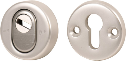 Afbeeldingen van OXLOC Veiligheidsrozet kerntrekbeveiliging + profielcilinder RVS rond 60MM