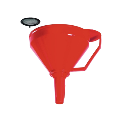 Afbeeldingen van Trechter PE rood met handgreep 160MM