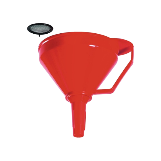 Afbeeldingen van Trechter PE rood met handgreep 160MM