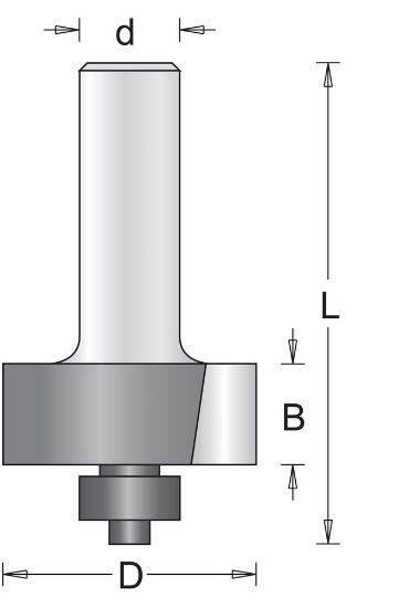 Afbeeldingen van Sponningfrees onderlager S6MM 31,7X50X9,5MM