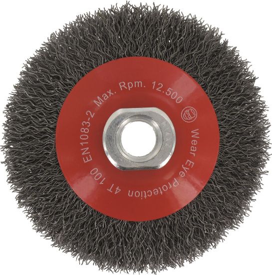 Afbeeldingen van ROTEC Kegelborstel gegolfd staaldraad M14 100X0,5MM