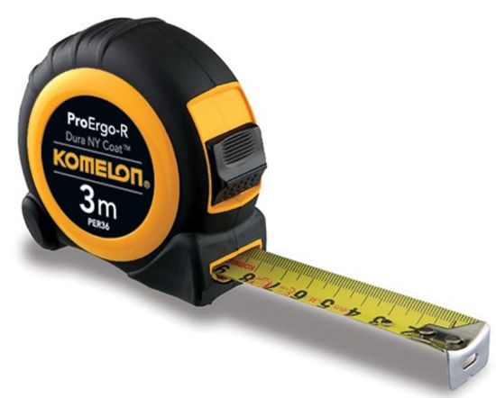 Afbeeldingen van KOMELON Rolmaat ProErgo-R 3M 16MM staal/nylon gecoate band in ABS/rubber kast