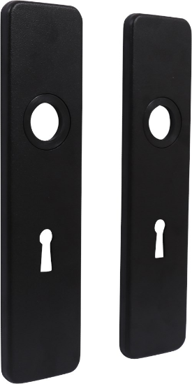 Afbeeldingen van OXLOC Klikschild kort krukgat + profielcilinder aluminium zwart SL56