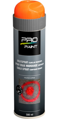 Afbeeldingen van PRO-PAINT Krijtspray (tijdelijke markering) oranje 500ML