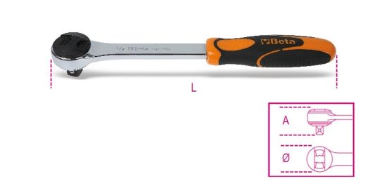 Afbeeldingen van BETA Omschakelbare ratel ½" 48-tands 920/55Q