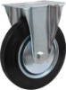 Afbeeldingen van KELFORT Bokwiel EV zwart rubber wiel 200MM plaatafmeting 13MM 205kg