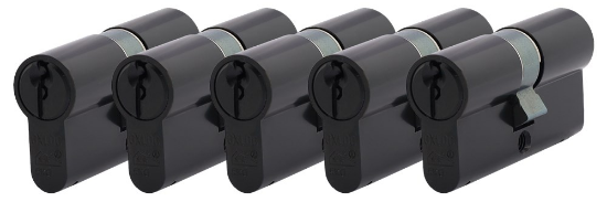 Afbeeldingen van OXLOC Profielcilinder dubbel O5 zwart 30/30MM P5 SKG**