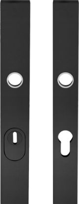 Afbeeldingen van OXLOC Veiligheidsbeslag kerntrekbeveiliging + profielcilinder zwart recht PC72