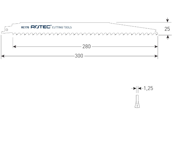 Afbeeldingen van ROTEC Reciprozaagblad RC170 / S1242KHM 2x