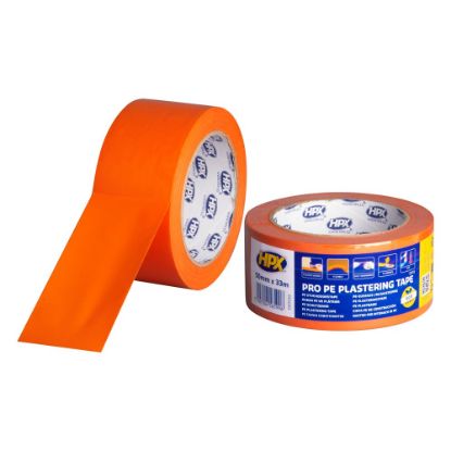 Afbeeldingen van Stukadoorstape PE oranje 50MM 33M