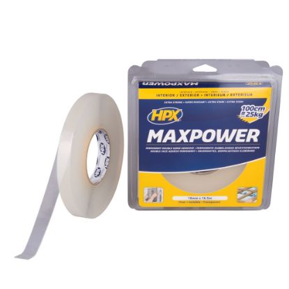 Afbeeldingen van HPX Bevestigingstape Max Power transparant 19MM 16,5M