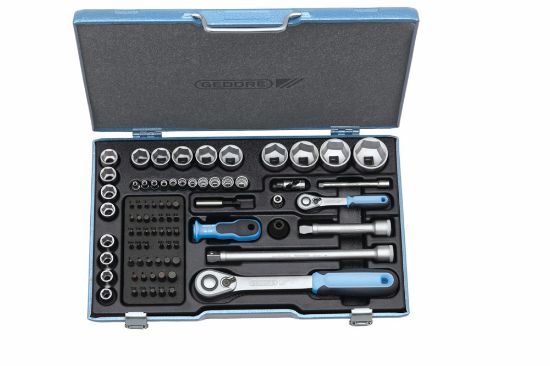 Afbeeldingen van GEDORE Dopsleutelset ¼" + ½" divers 19 V20 U-20 81x