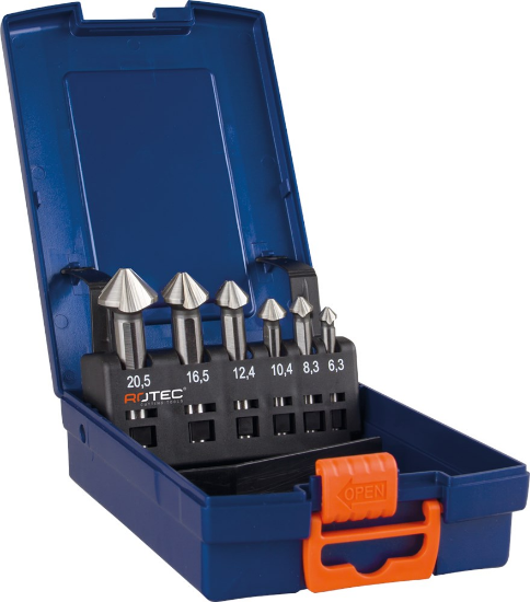 Afbeeldingen van ROTEC Verzinkfreesset HSS 407 6-delig M3-M10 6,3-20,5MM ABS