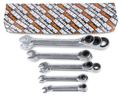 Afbeeldingen van BETA Ratelringsteeksleutelset omshakelbaar 142/S17 17x