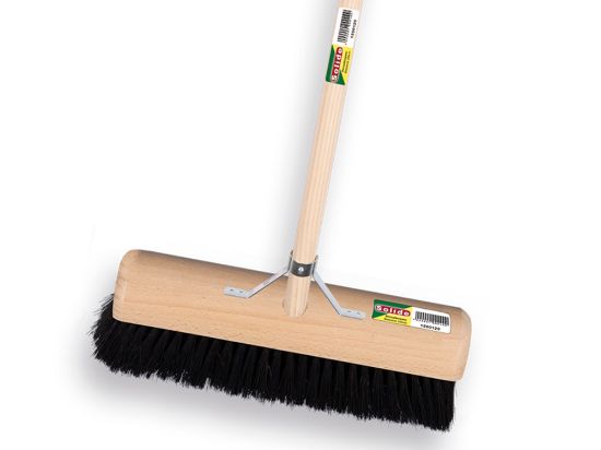 Afbeeldingen van SOLIDE Zaalveger paardenhaar 40CM IKAPÉ steel 150X2,8CM en stokhouder