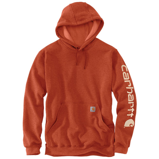 Afbeeldingen van CARHARTT Hoodie logo sleeve K288 jasper heather S