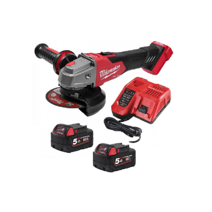 Afbeeldingen van MILWAUKEE Accu haakse slijper M18FSAG125XB-502X 125MM met schuifschakelaar en rem