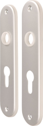 Afbeeldingen van OXLOC Kortschild krukgat + profielcilinder Pisa aluminium PC55