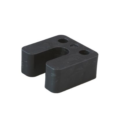 Afbeeldingen van GEBR. BODEGRAVEN Drukplaat KS met sleuf zwart 30MM 70X70MM