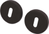 Afbeeldingen van OXLOC Rozet sleutelgat RVS zwart rond stalen onderrozet 54X8MM