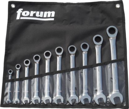 Afbeeldingen van FORUM Ringratelsteeksleutel recht 8-24MM 10x