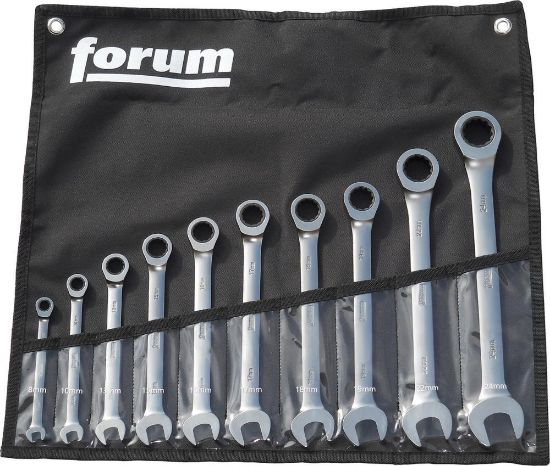Afbeeldingen van FORUM Ringratelsteeksleutel recht 8-24MM 10x