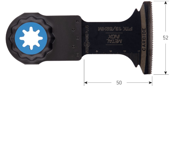 Afbeeldingen van ROTEC Invalzaagblad Starlock-Plus PTK 13/52HM Metaal/INOX 52X50MM