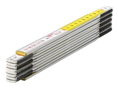 Afbeeldingen van SOLA Vouwduimstok hout EG-klasse 3 wit/geel HF2/10 2M