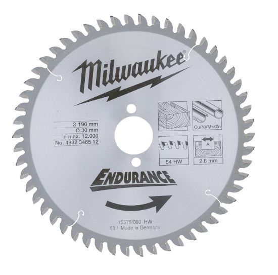 Afbeeldingen van CIRCULAR SAW BLADE CIRC S 190X30X54ZP1M