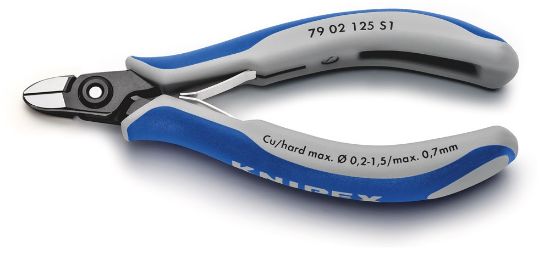 Afbeeldingen van KNIPEX Zijsnijtang precisie elektro 7902125S1 125MM
